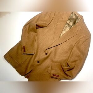 Walker Jones custom quality menswear suit jacket  Houston majer 100% camel hair